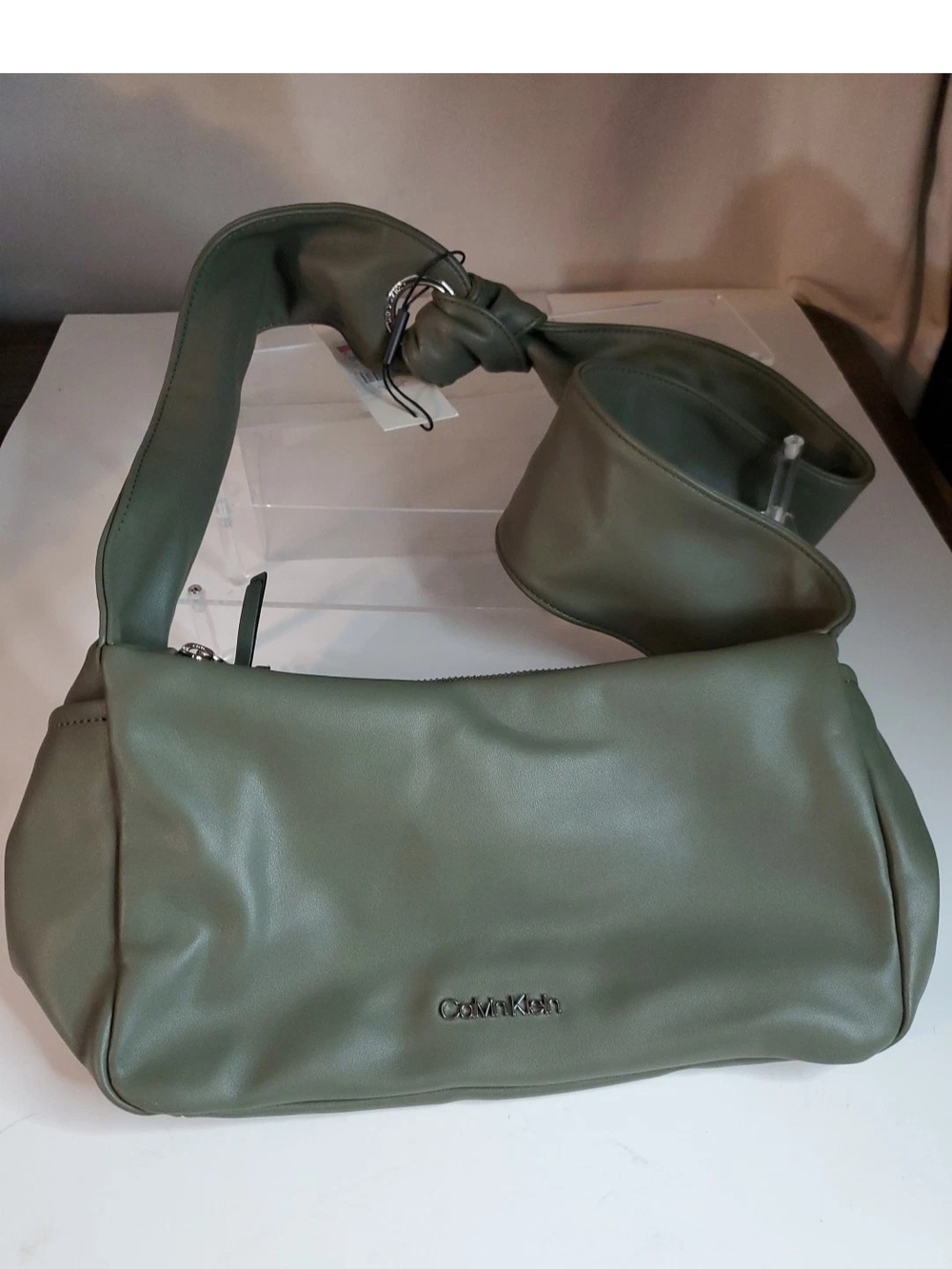 Calvin Klein Gracie Triple Entry Crossbody Shoulder Bag Purse-olive Green